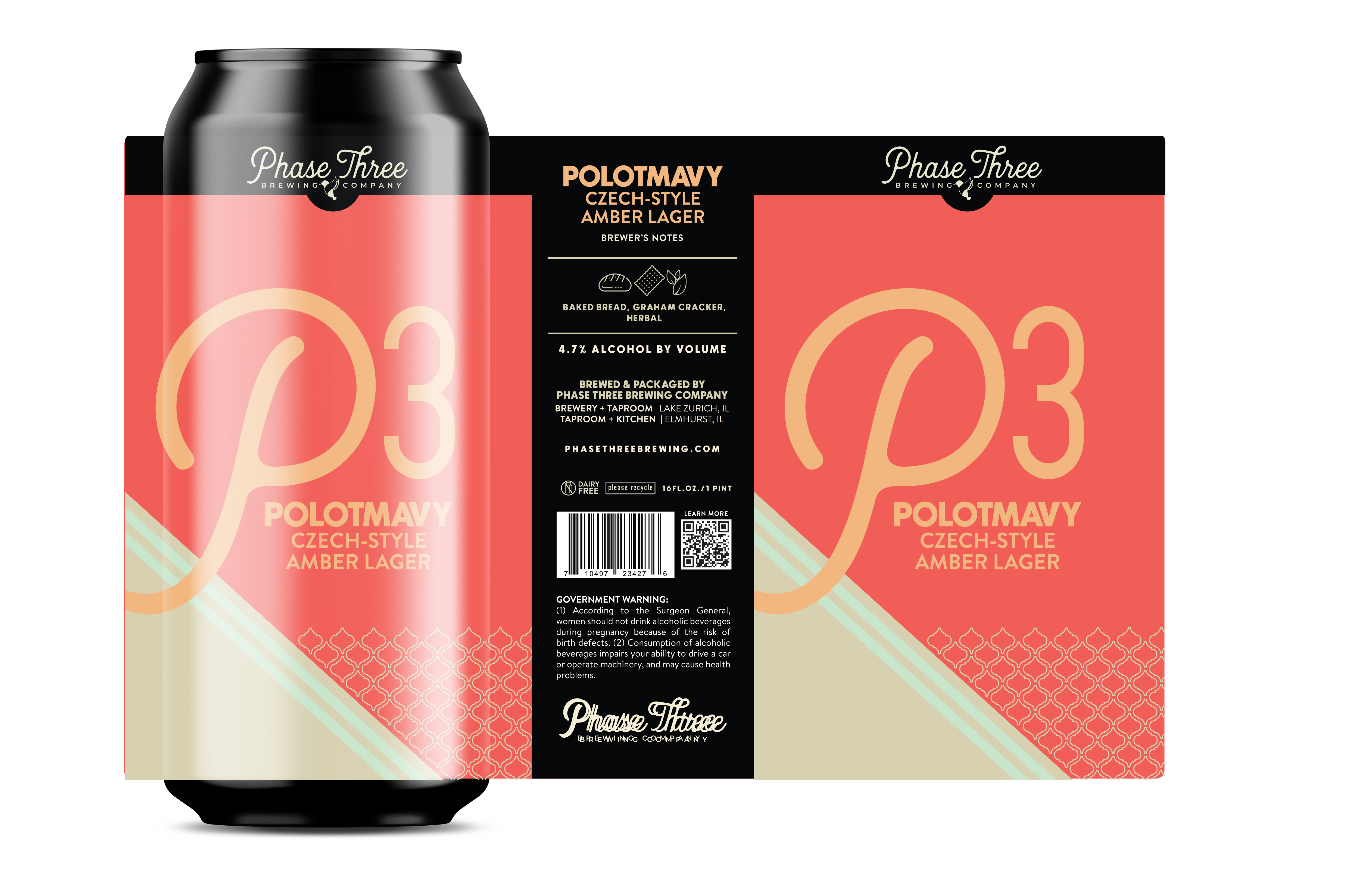 TABC label artwork for P3 Polotmavy