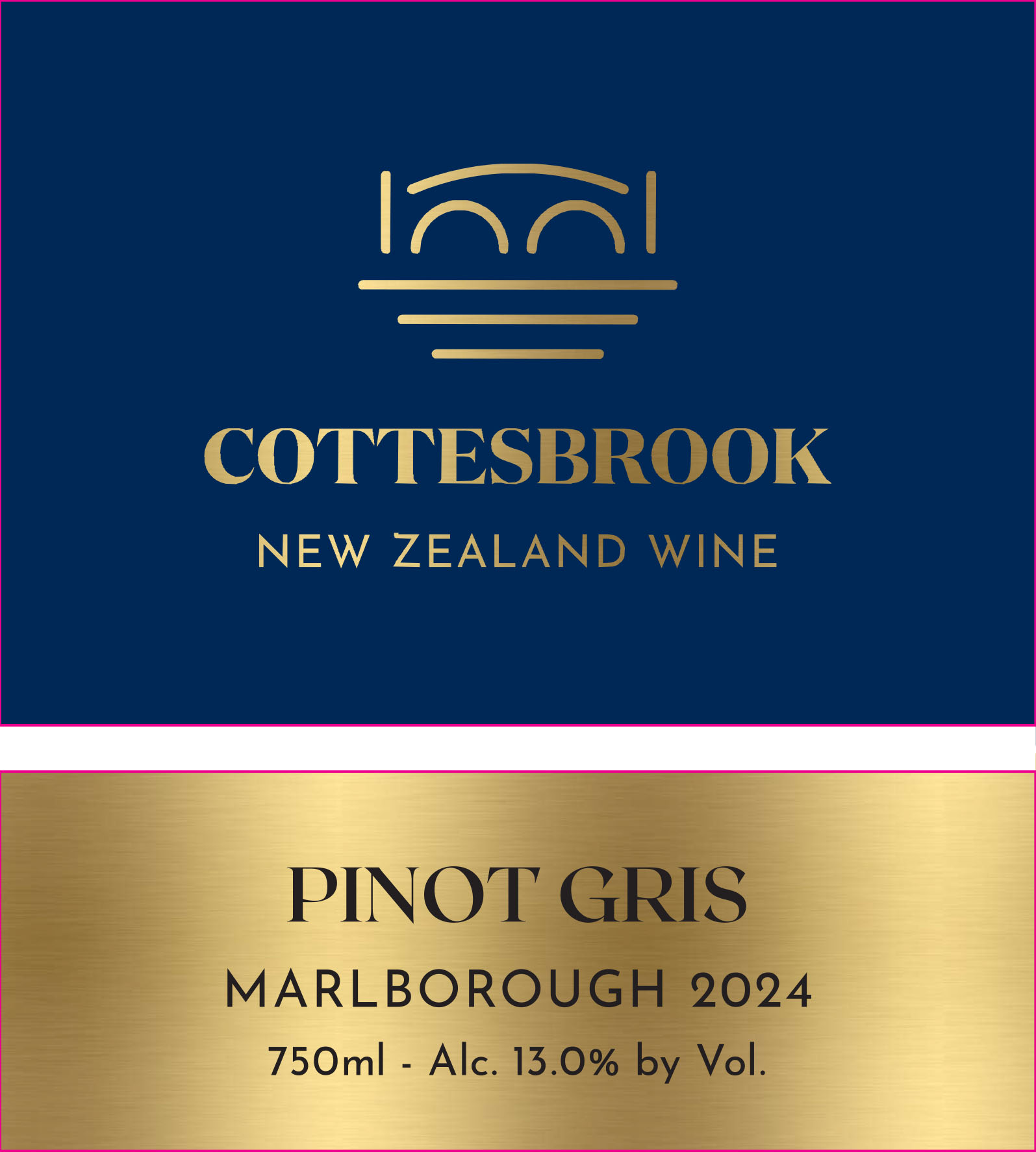 TABC label artwork for Cottesbrook Pinot Gris