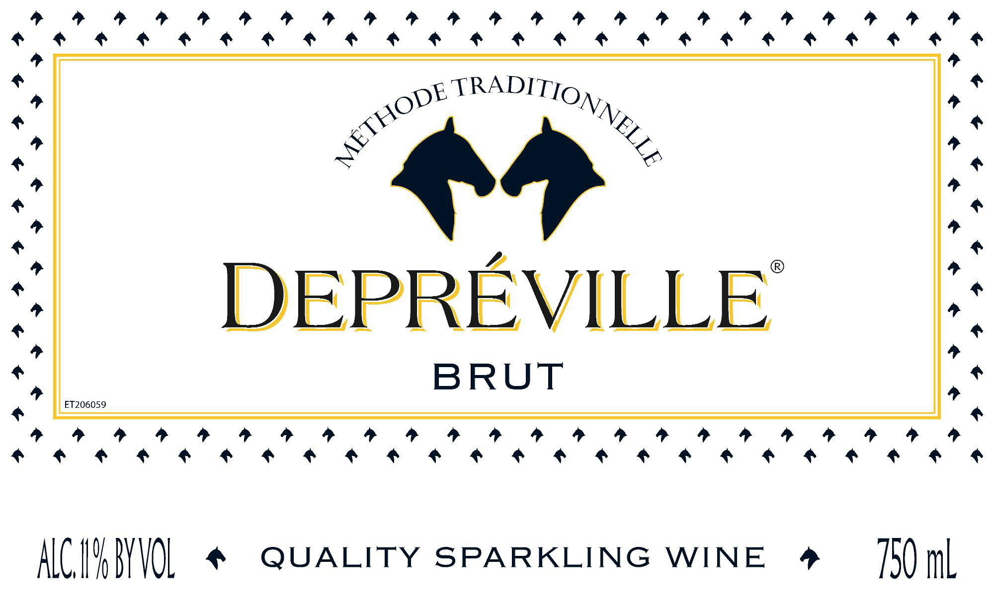 TABC label artwork for Depreville Brut Sparkling Wine