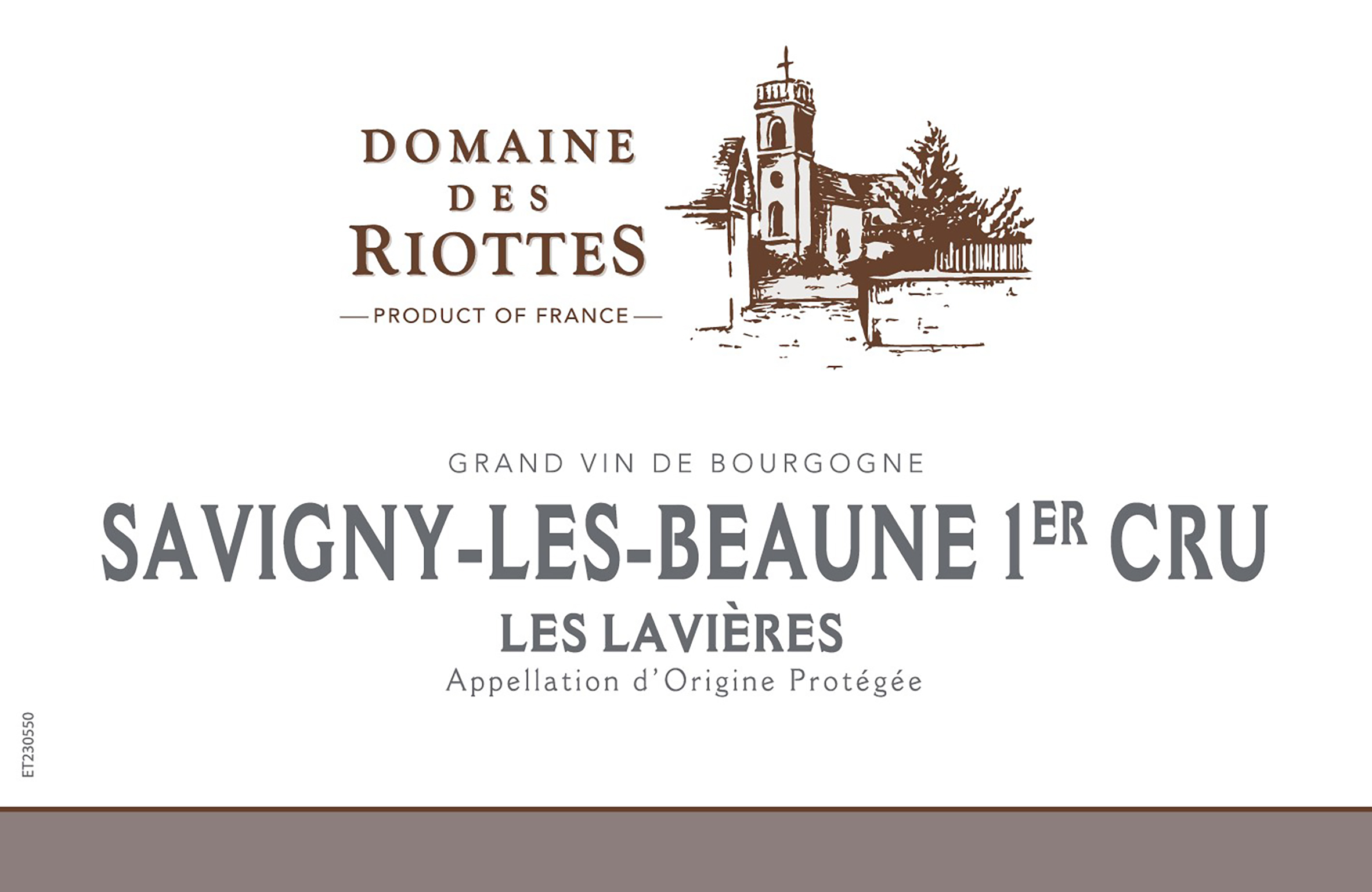 TABC label artwork for Domaine des Riottes Saivigny les Beaune Premier Cru les Lavieres