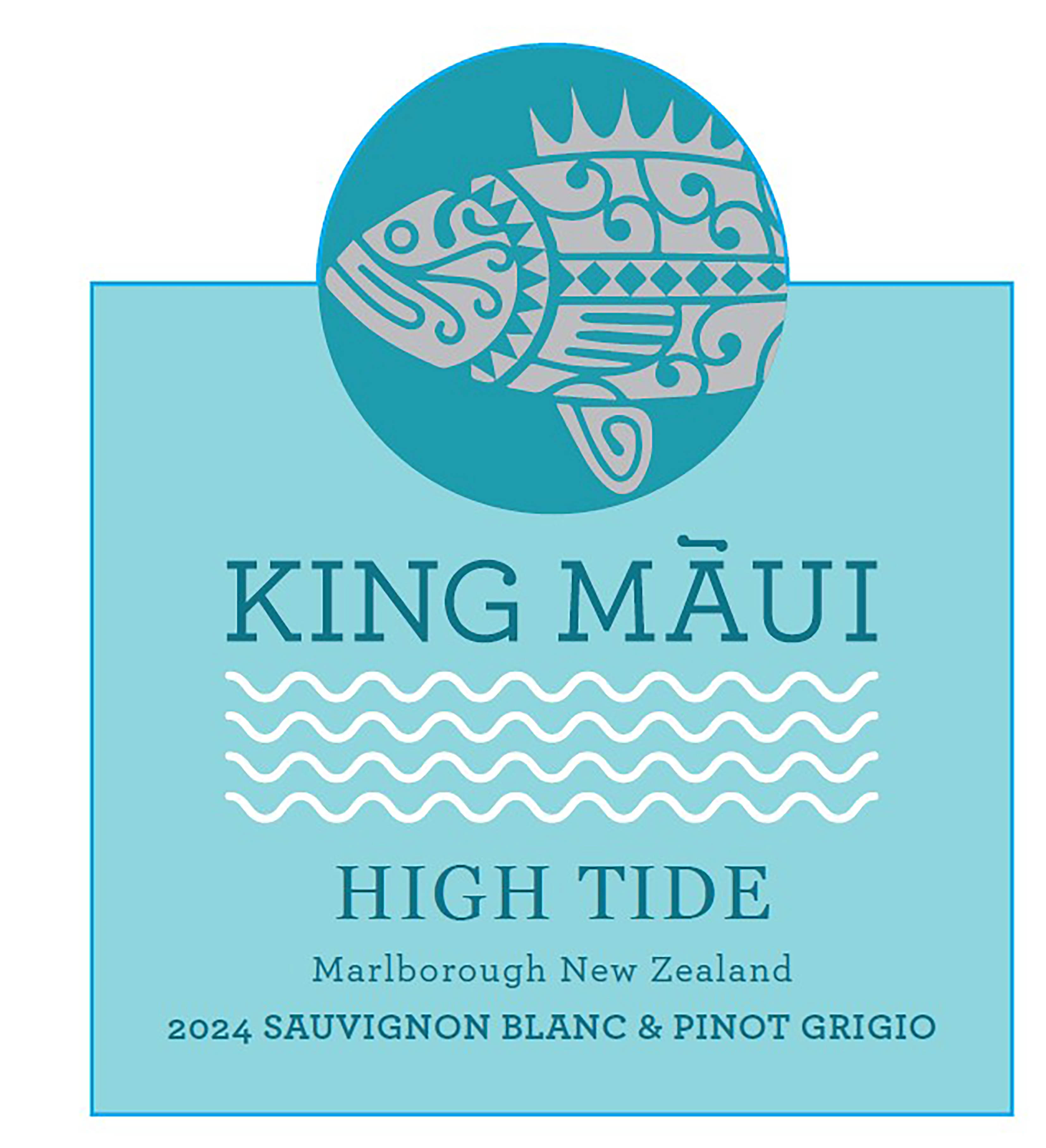 TABC label artwork for King Maui 'High Tide' Marlborough Sauvignon Blanc Pinot Grigio