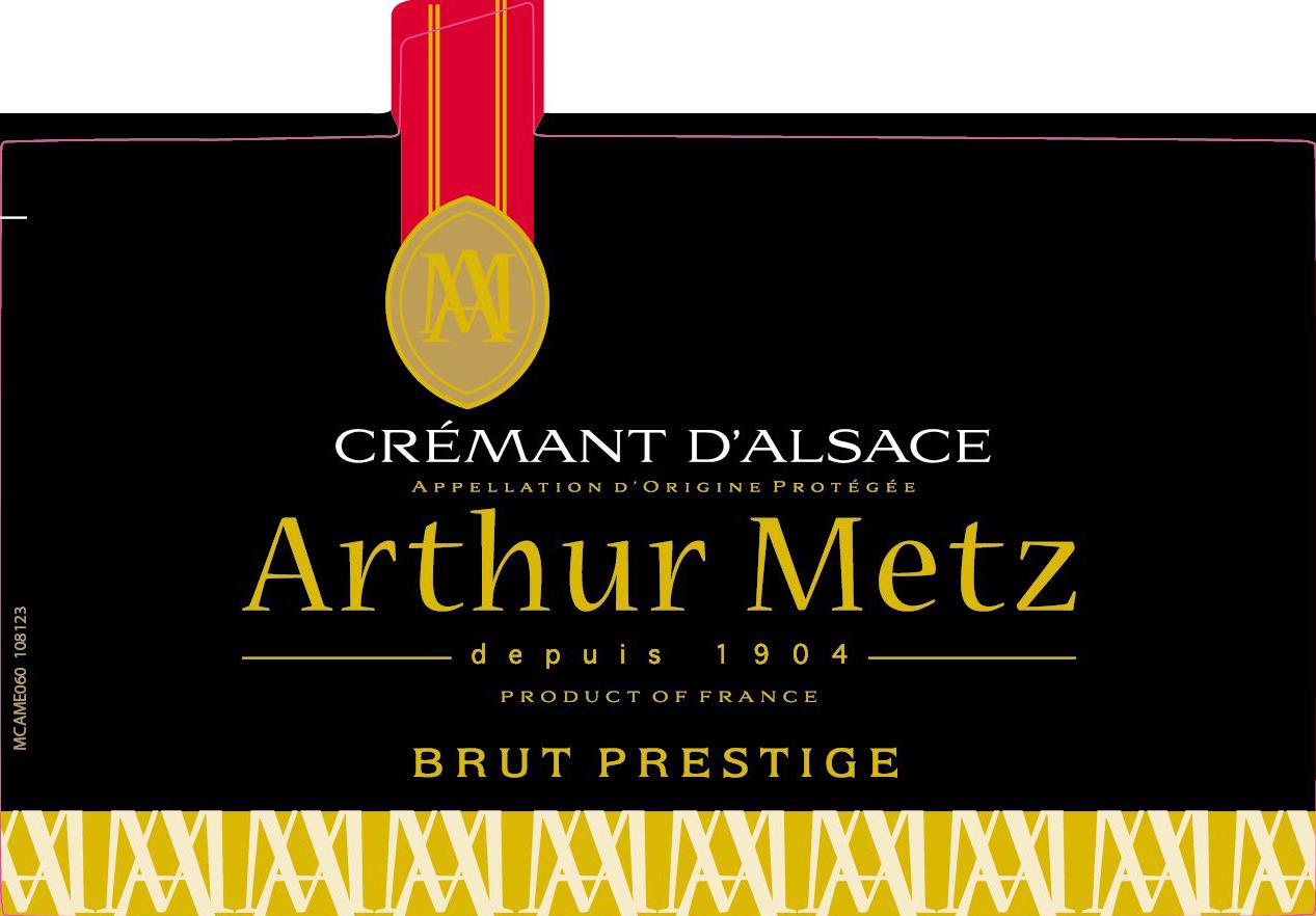 TABC label artwork for Arthur Metz Cremant d'Alsace Brut Sparkling Wine