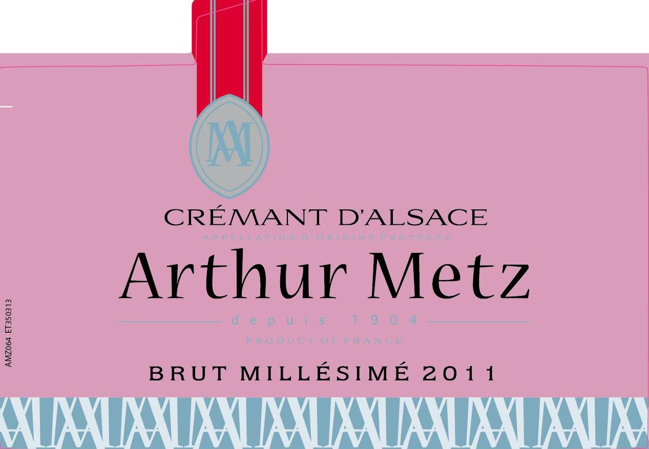 TABC label artwork for Arthur Metz Cremant d'Alsace Rose Sparkling Wine