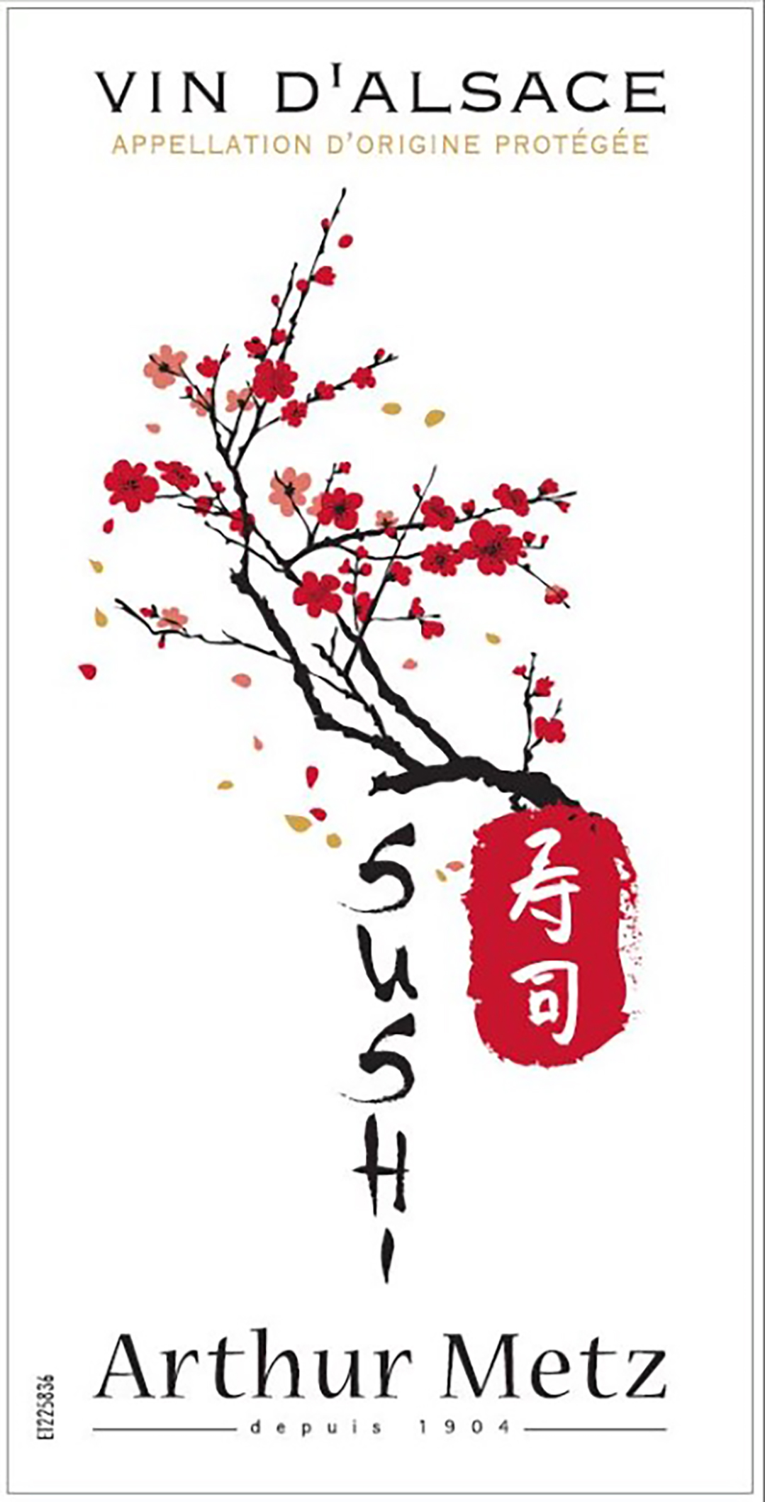 TABC label artwork for Arthur Metz Sushi Alsace Blanc