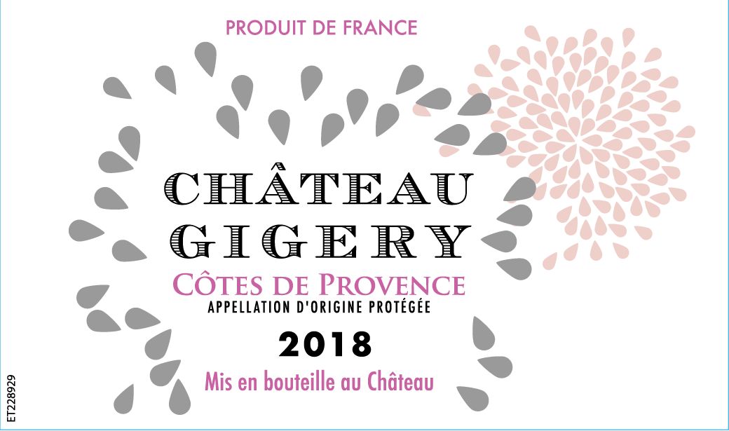 TABC label artwork for Chateau Gigery Cotes de Provence Rose