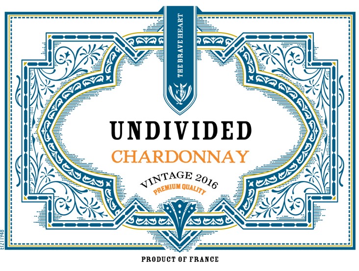TABC label artwork for Undivided Chardonnay (750ml)