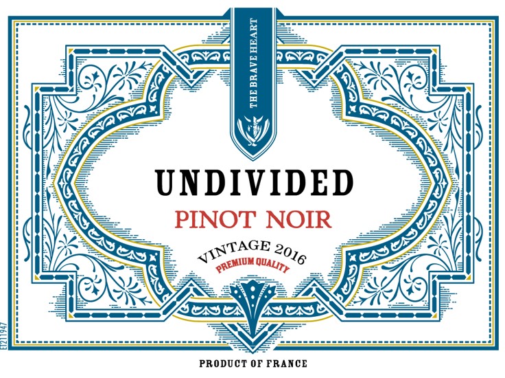 TABC label artwork for Undivided Pinot Noir (750ml)