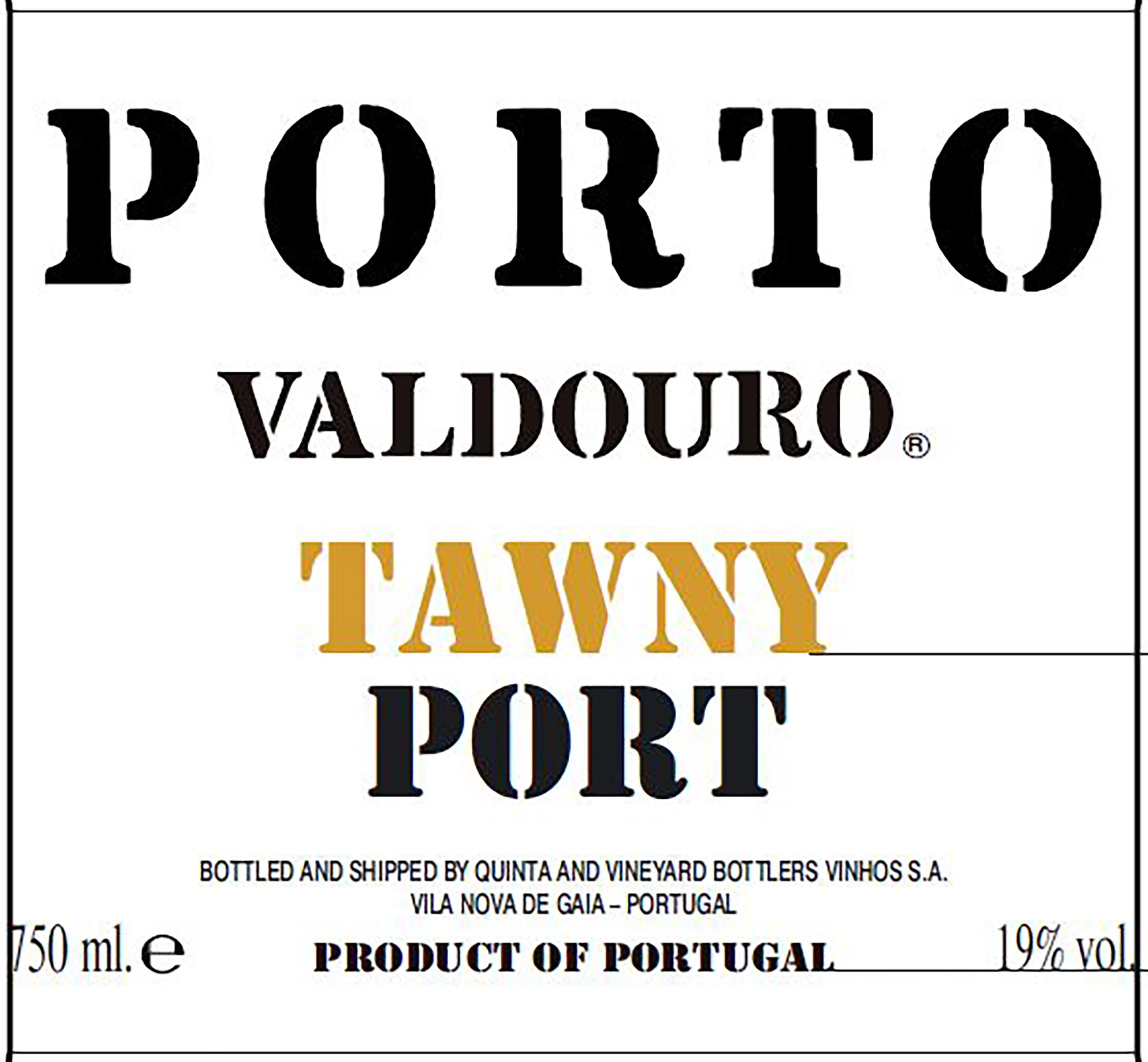 TABC label artwork for Porto Valdouro Tawny Port