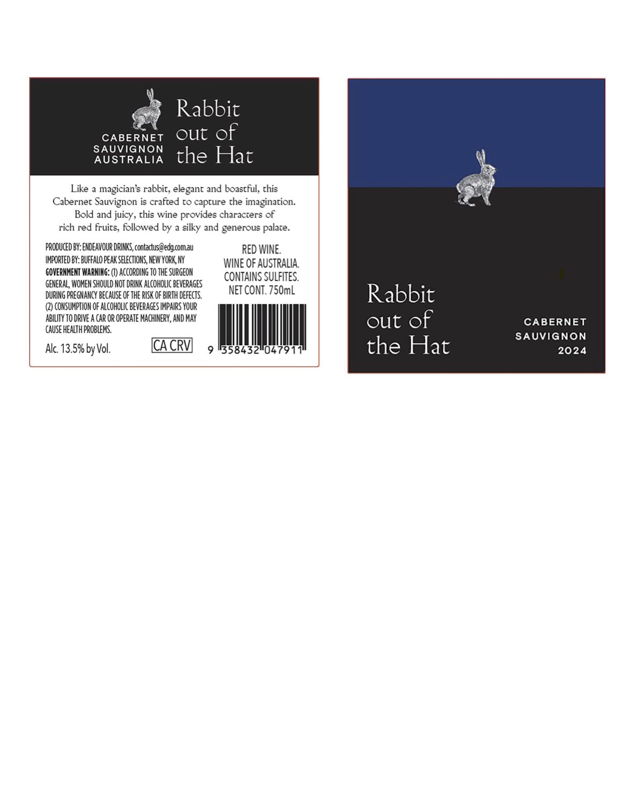 TABC label artwork for Rabbit Out Of The Hat Cabernet Sauvignon