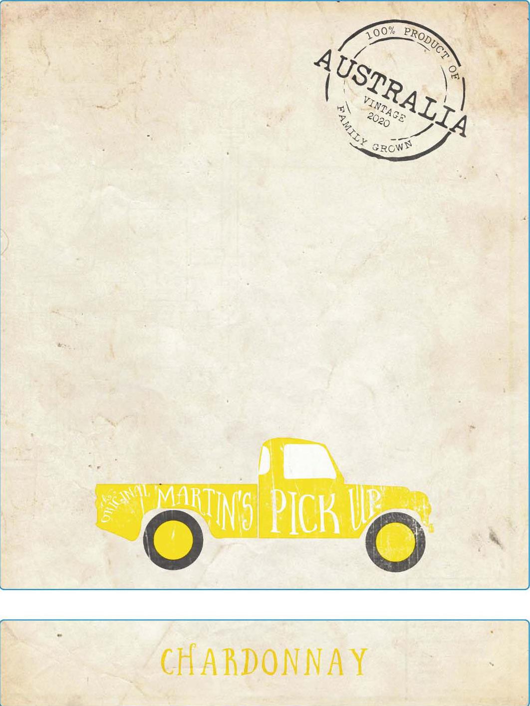TABC label artwork for Martin's Pick Up Chardonnay