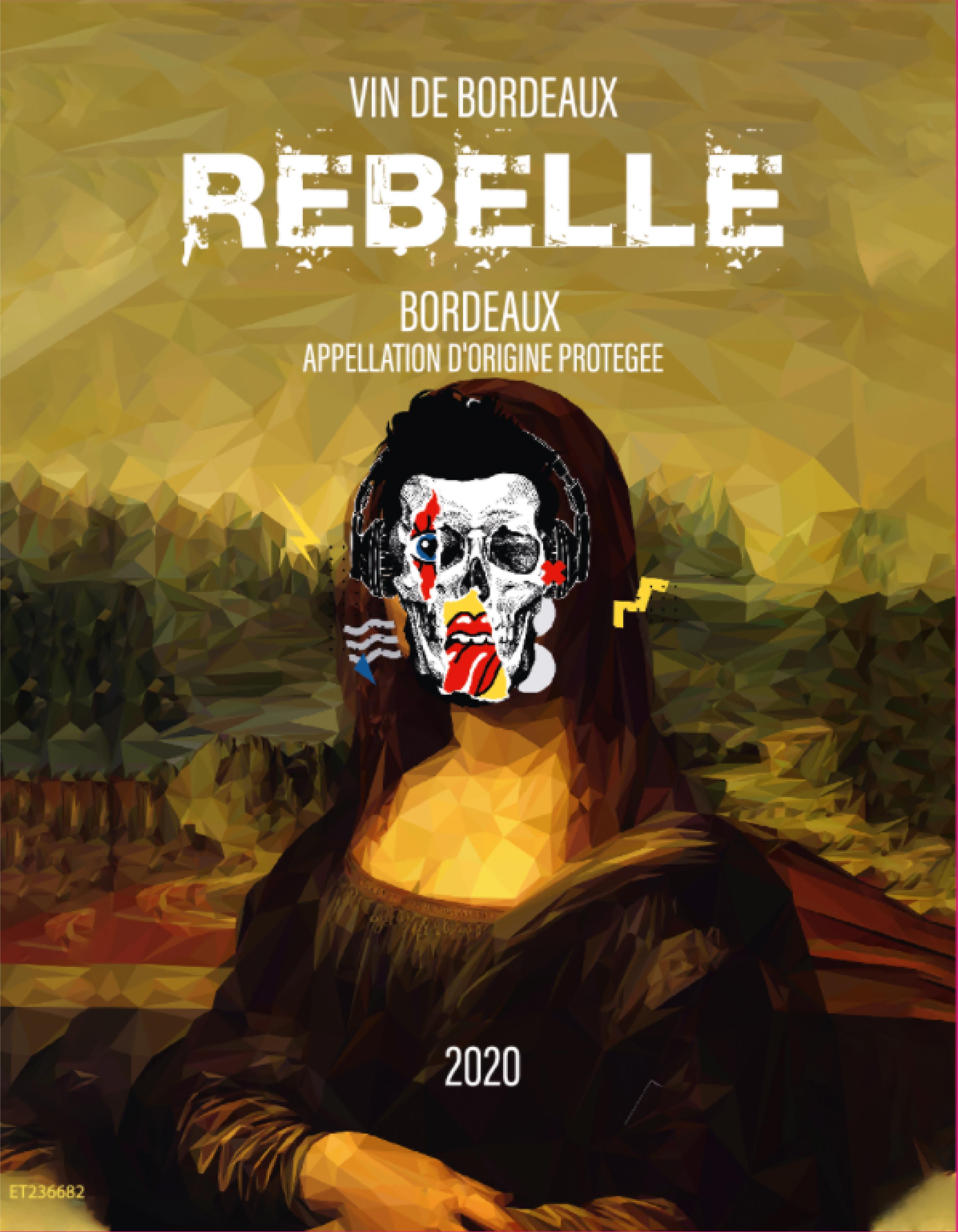 TABC label artwork for Rebelle Red Bordeaux Blend