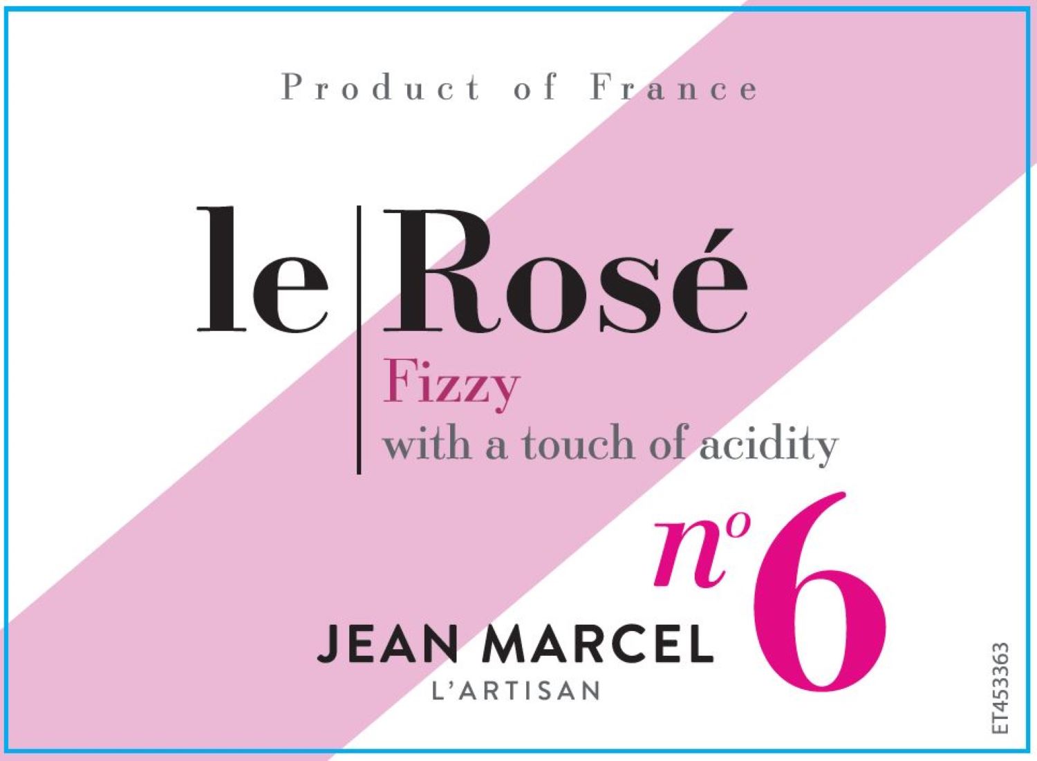 TABC label artwork for Jean Marcel l'Artisan le Rose Fizzy