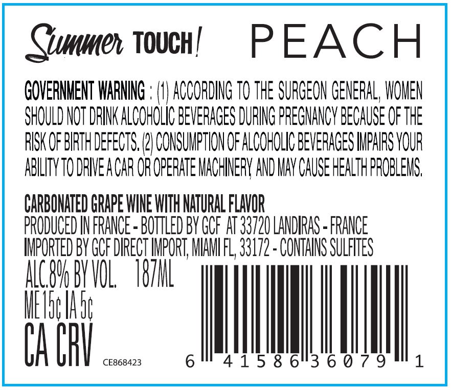 TABC label artwork for Summer Touch Peach