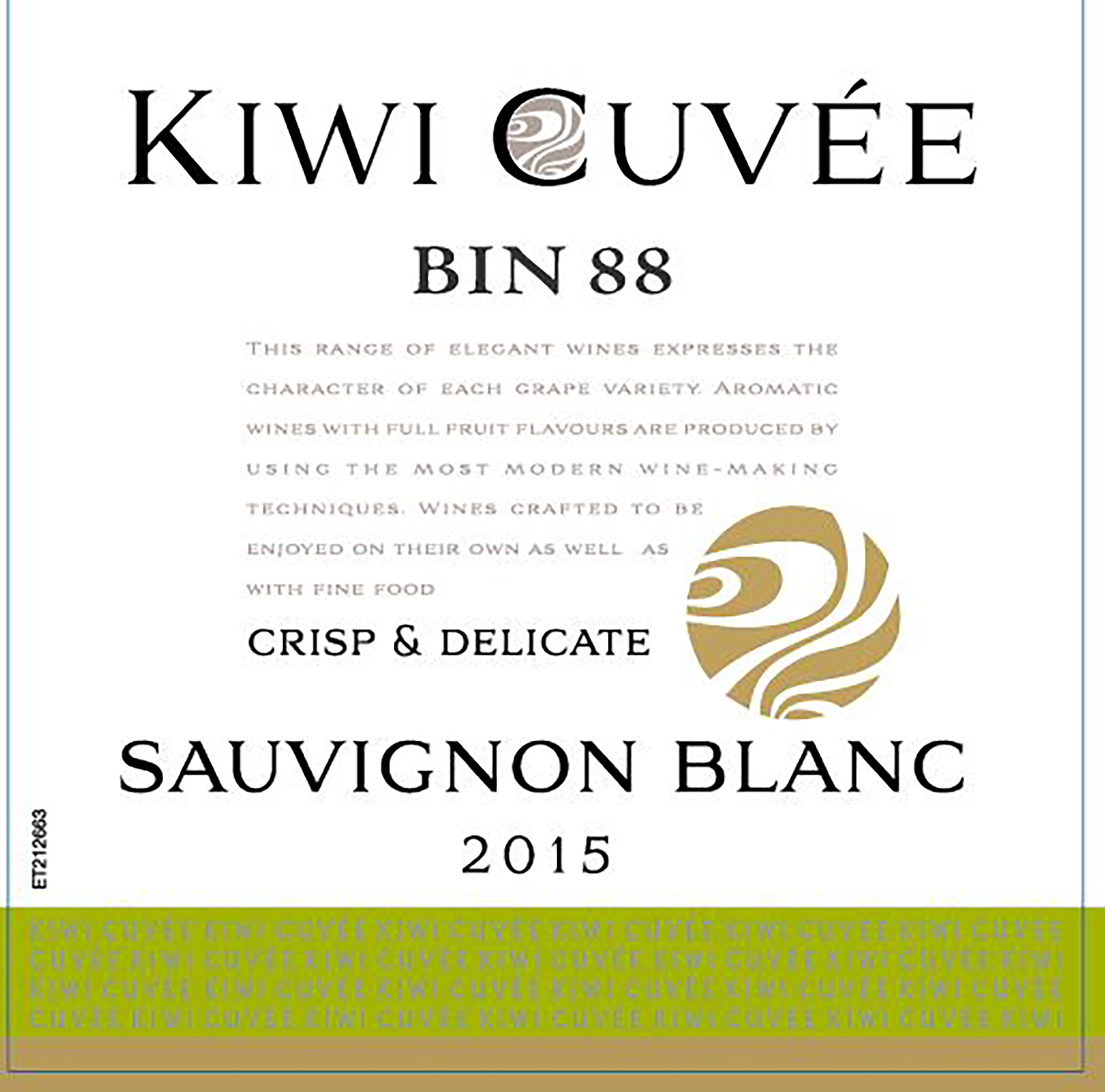 TABC label artwork for Kiwi Cuvee Sauvignon Blanc