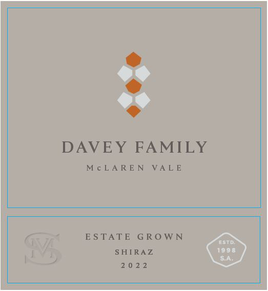 TABC label artwork for Davey Family Shiraz Estate