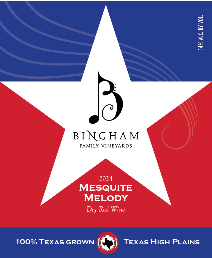 TABC label artwork for Bingham Family Vineyards Mesquite Melody