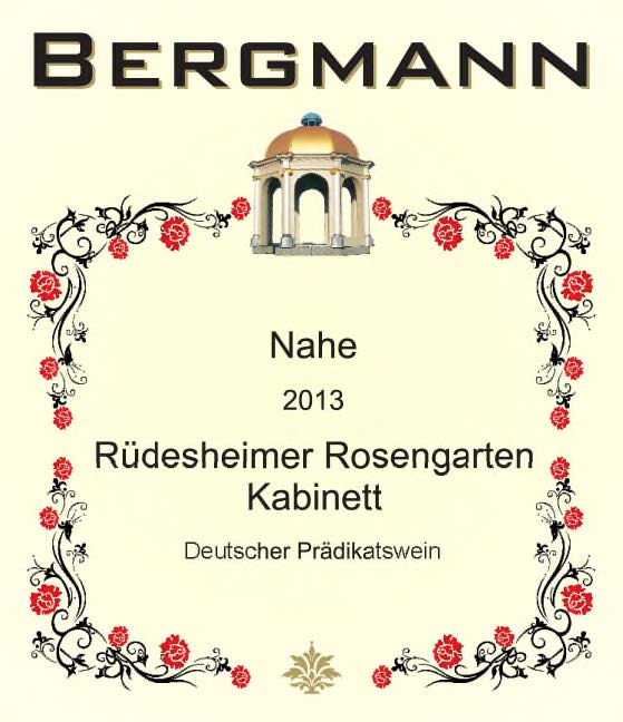 TABC label artwork for Bergmann Rudesheimer Rosengarten Kabinett