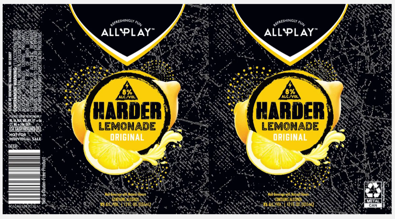 TABC label artwork for State of Brewing All Play Harder Lemonade Original