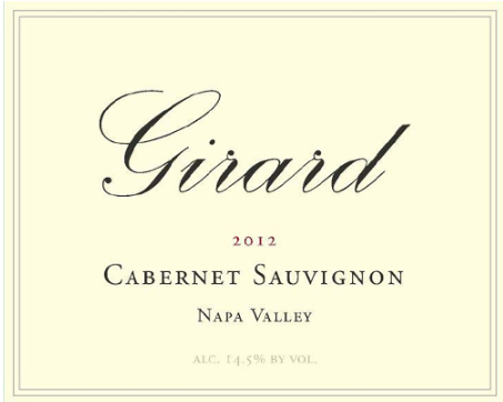 TABC label artwork for Girard Cabernet Sauvignon Napa Valley