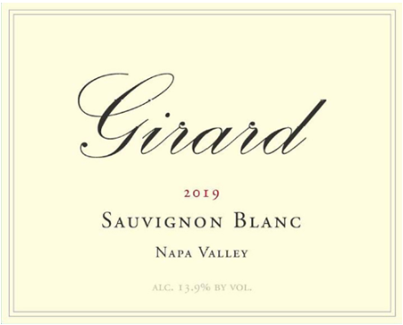 TABC label artwork for Girard Sauvignon Blanc Napa Valley