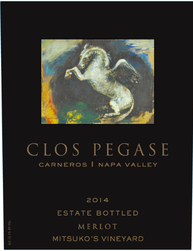 TABC label artwork for Clos Pegase Mitsuko Merlot Carneros Napa Valley