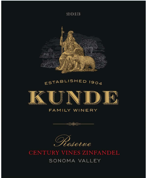 TABC label artwork for Kunde Reserve Century Vine Sonoma Zinfandel