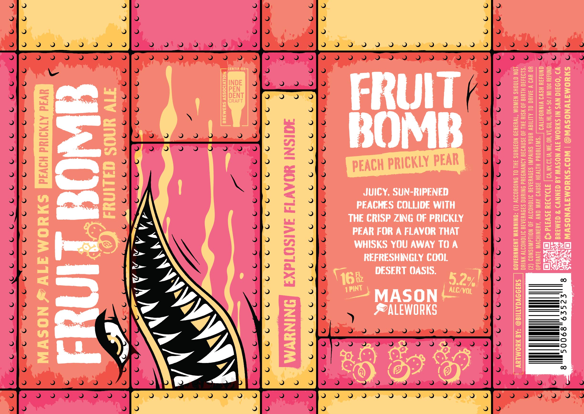 TABC label artwork for MASON ALE WORKS FRUIT BOMB PEACH PRICKLY PEAR