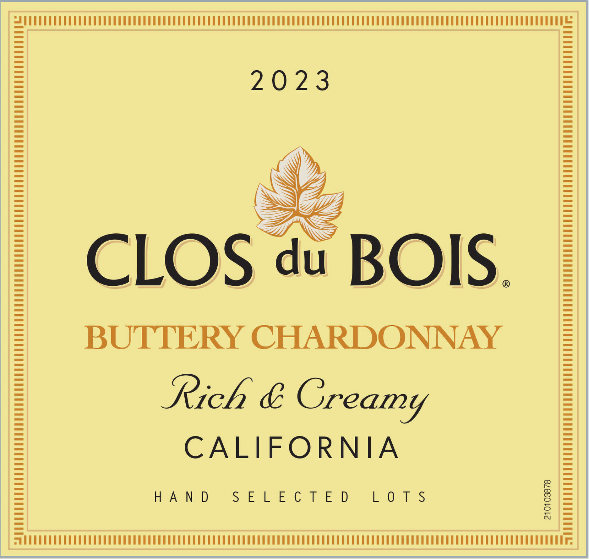 TABC label artwork for Clos Du Bois Chardonnay Buttery California