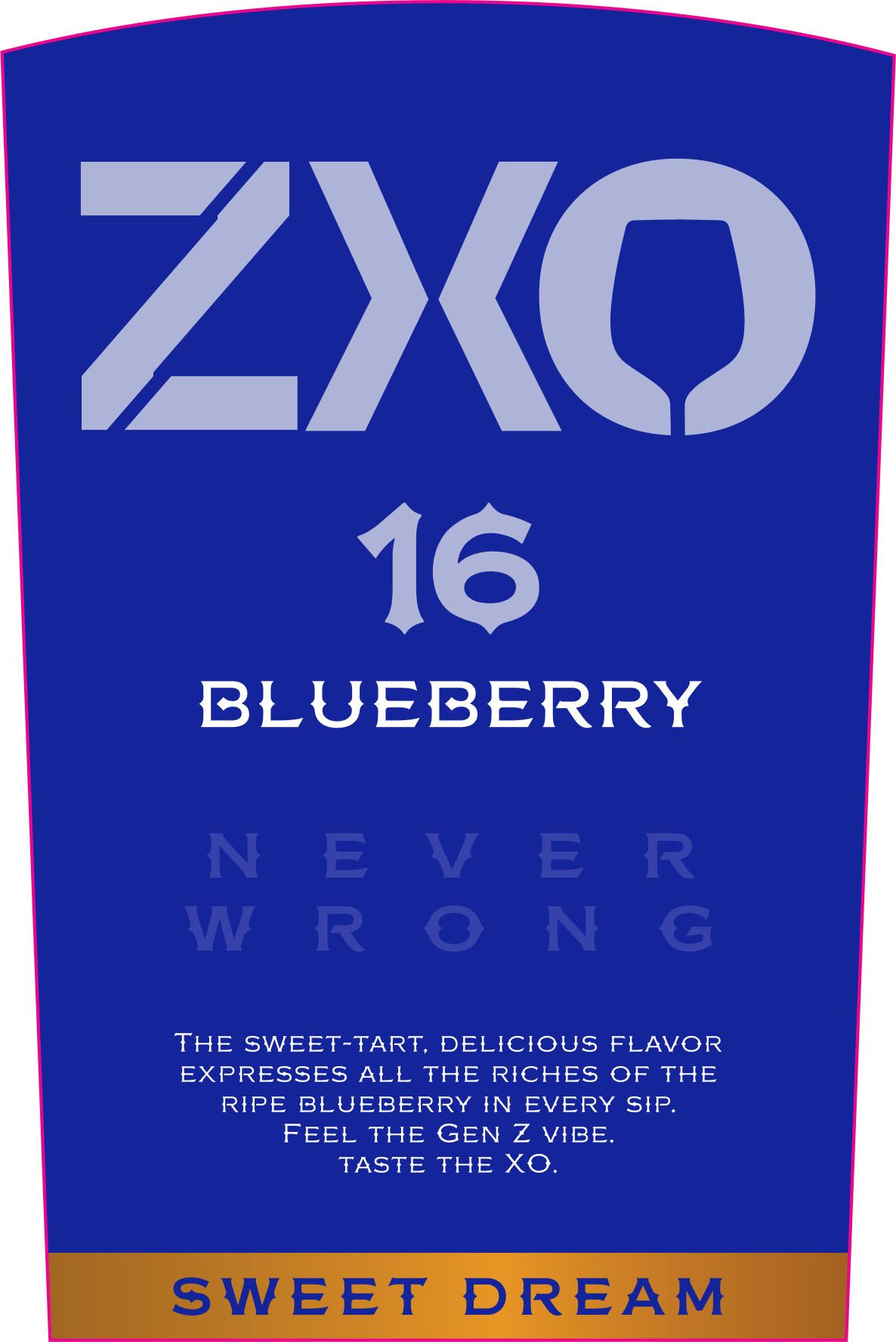 TABC label artwork for ZXO BLUEBERRY