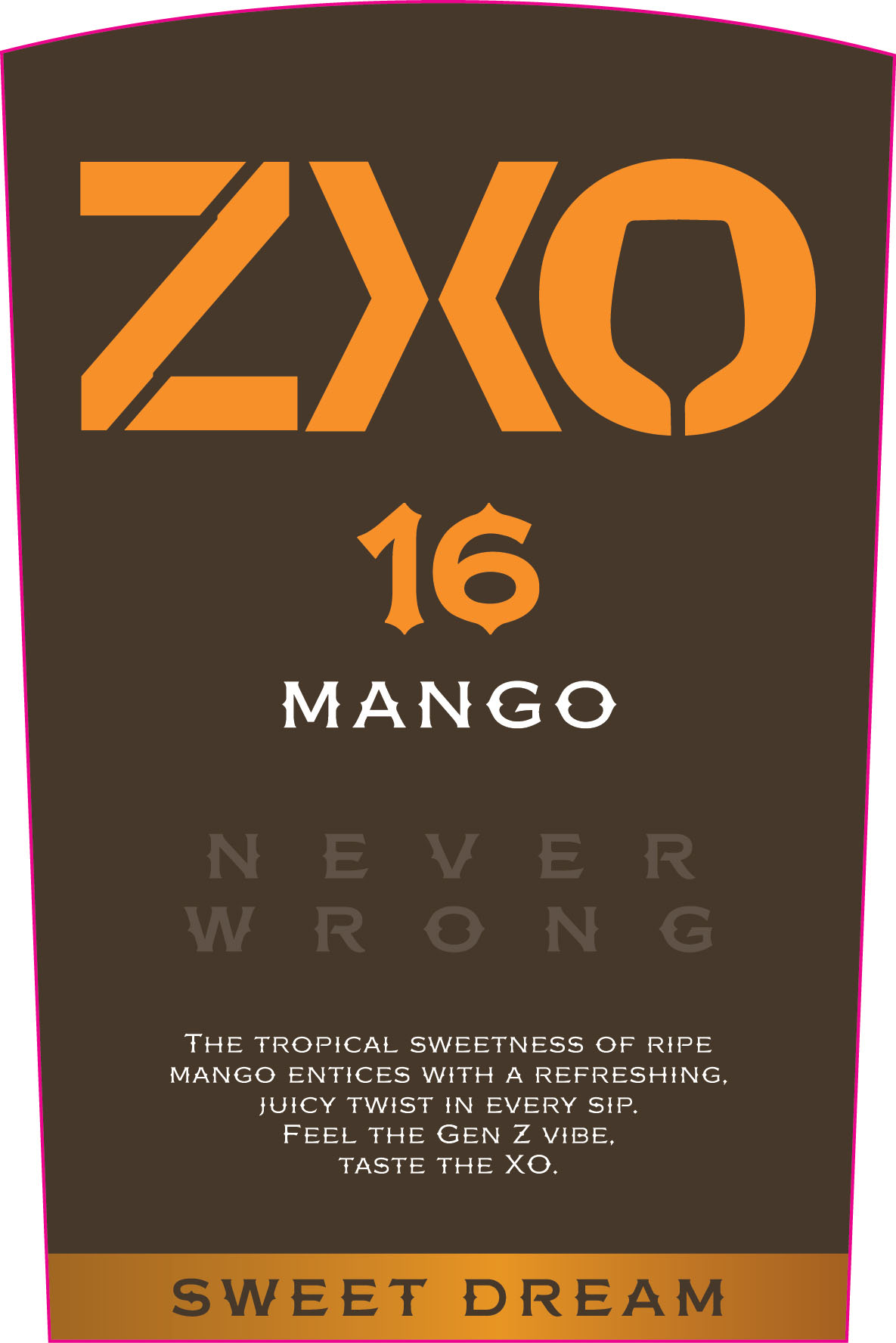TABC label artwork for ZXO MANGO