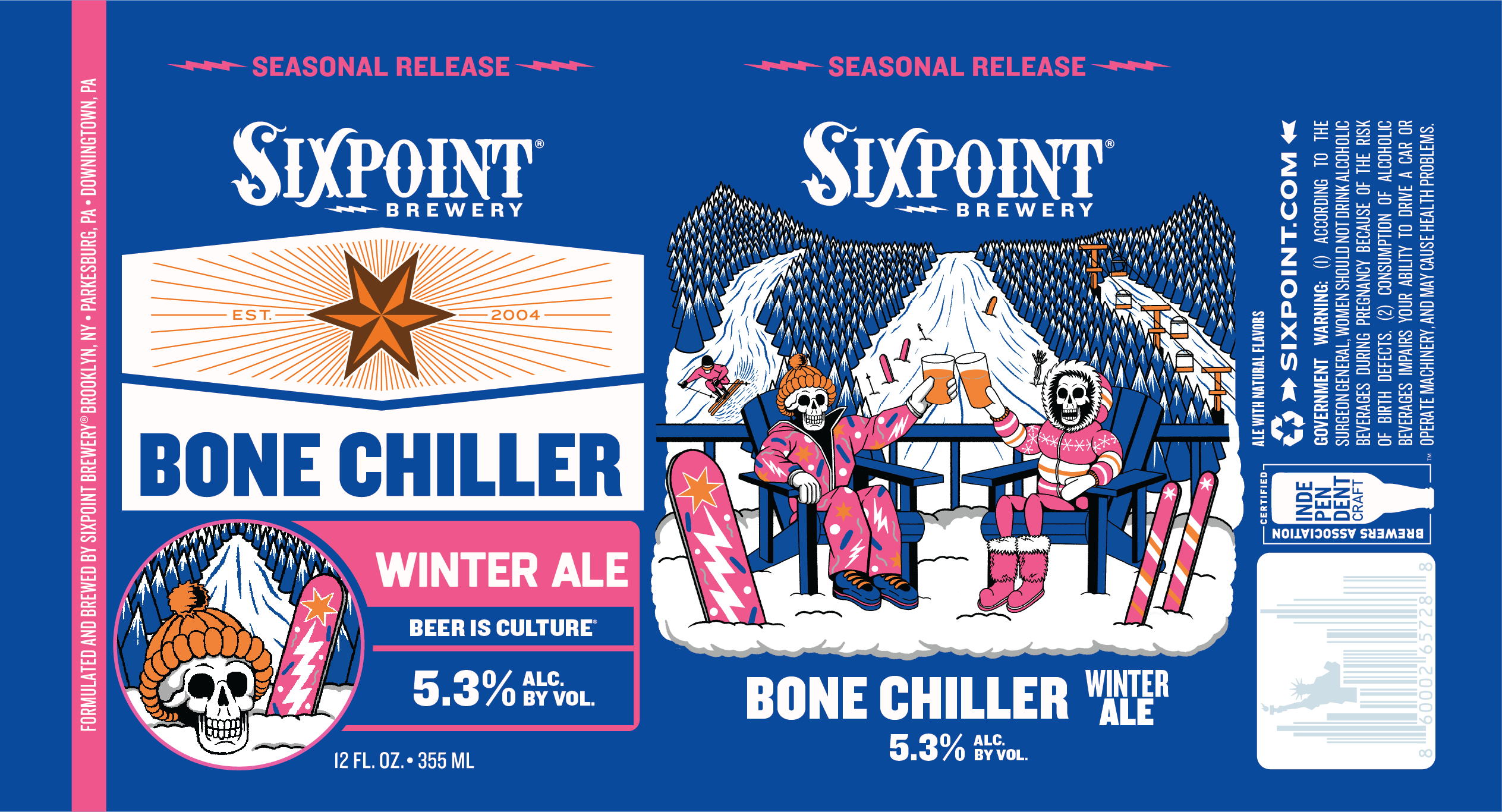 TABC label artwork for SIXPOINT BONE CHILLER 12OZ