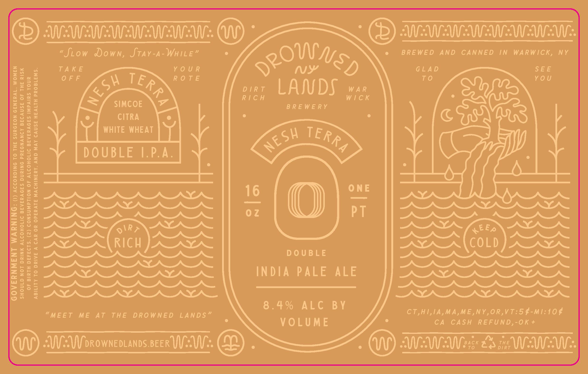 TABC label artwork for Nesh Terra