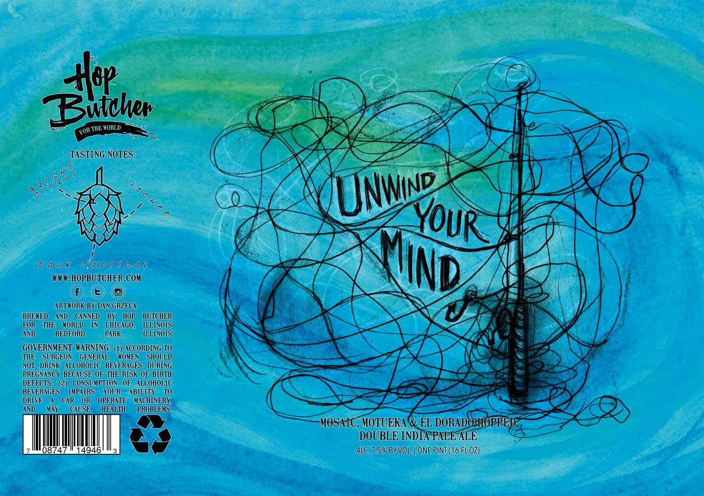 TABC label artwork for Unwind Your Mind