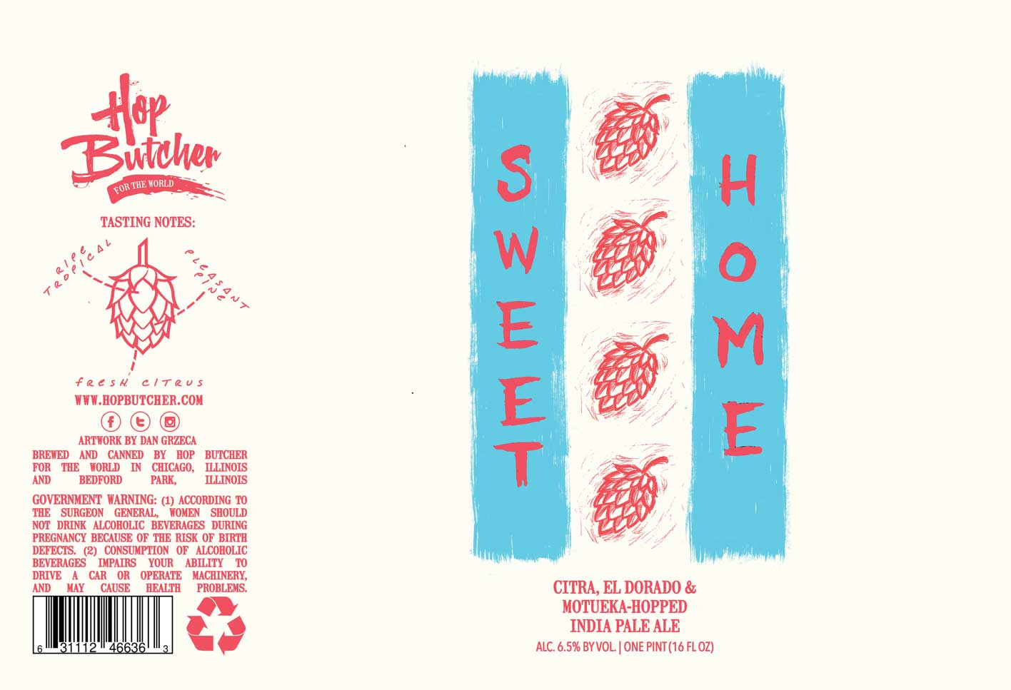 TABC label artwork for Sweet Home
