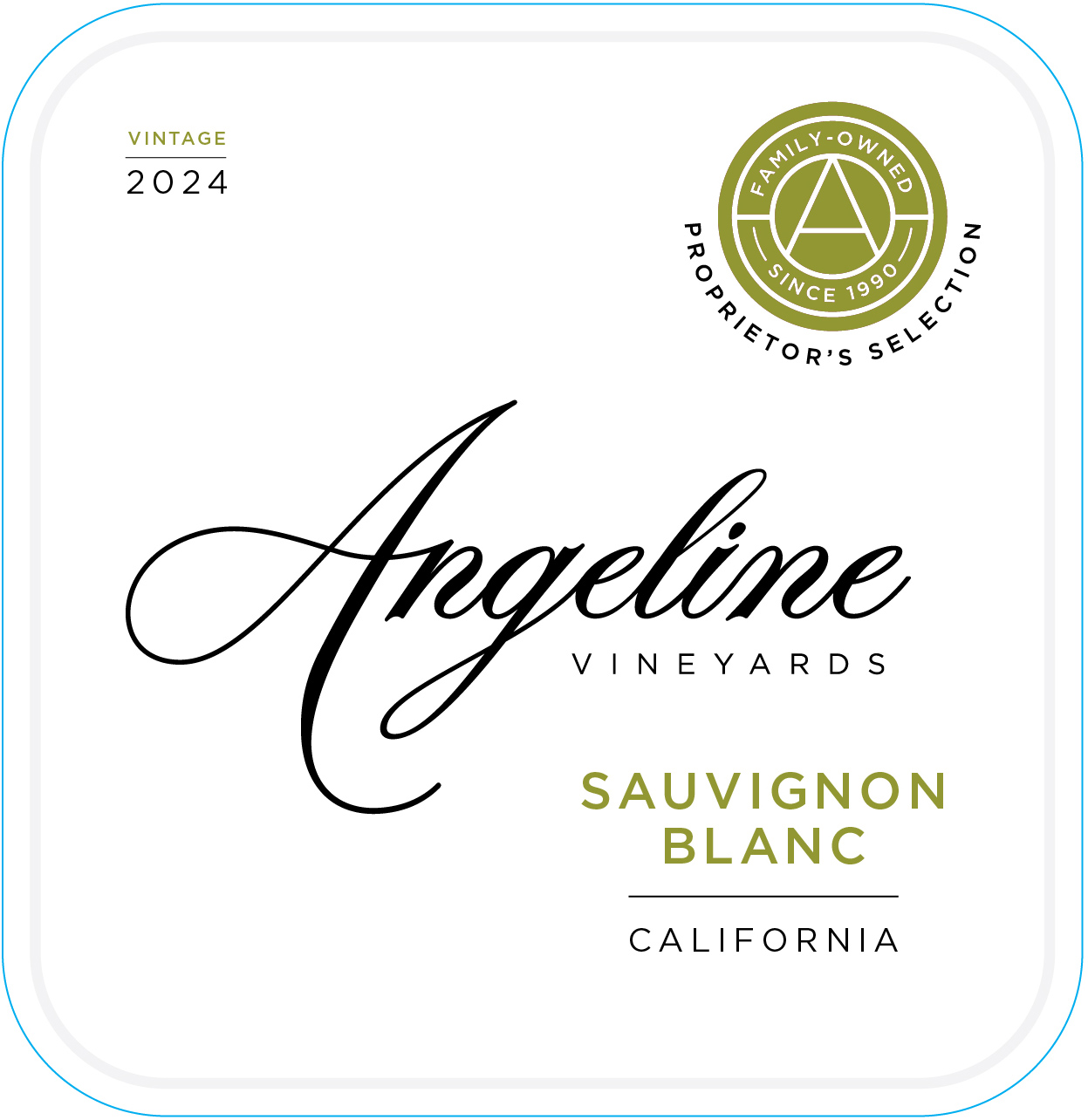 TABC label artwork for Angeline Vineyards Proprietor's Selection Sauvignon Blanc