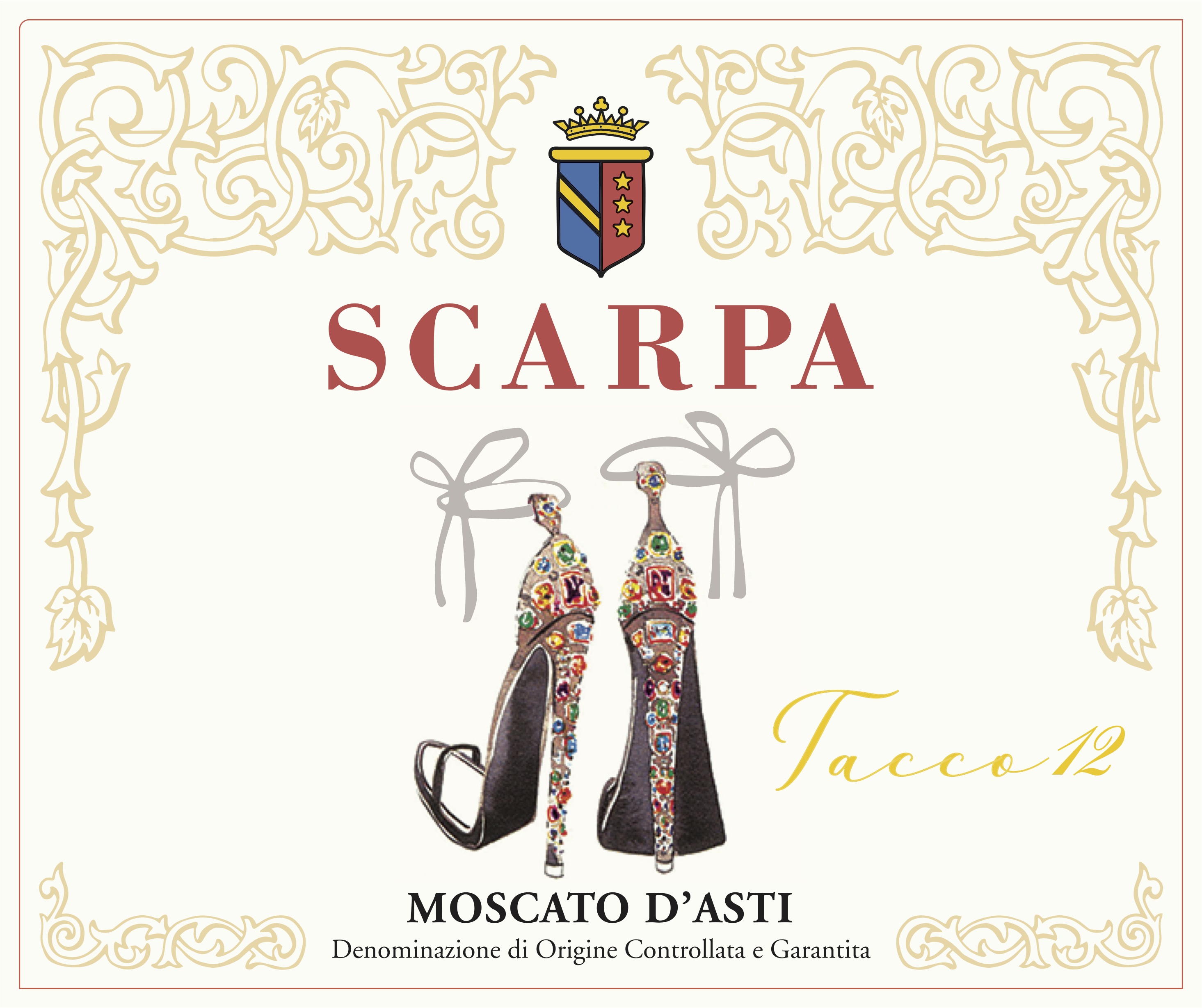 TABC label artwork for Antica Casa Vinicola Scarpa Taccododici Moscato D'Asti
