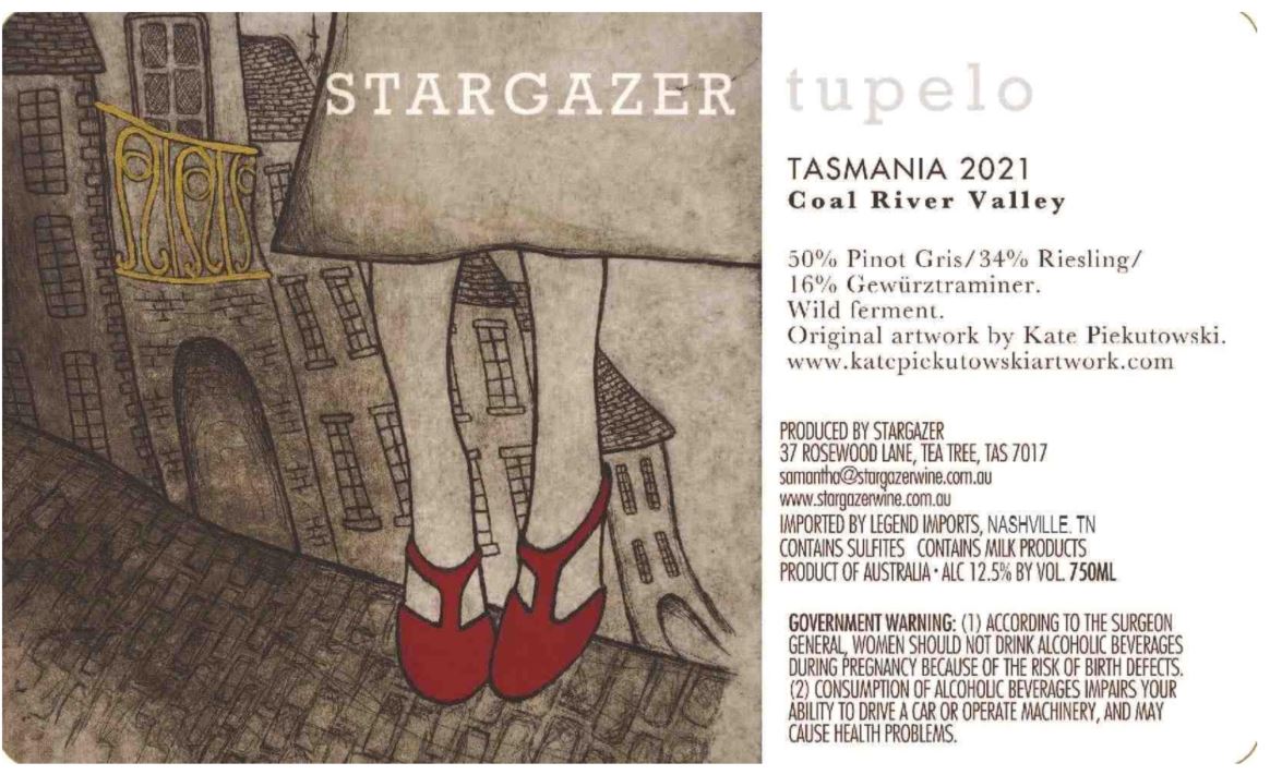 TABC label artwork for STARGAZER TUPELO