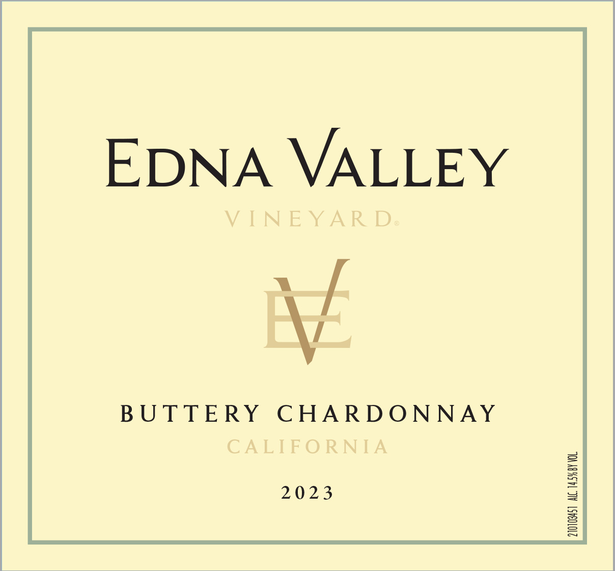 TABC label artwork for Edna Valley Vineyard Chardonnay Buttery California