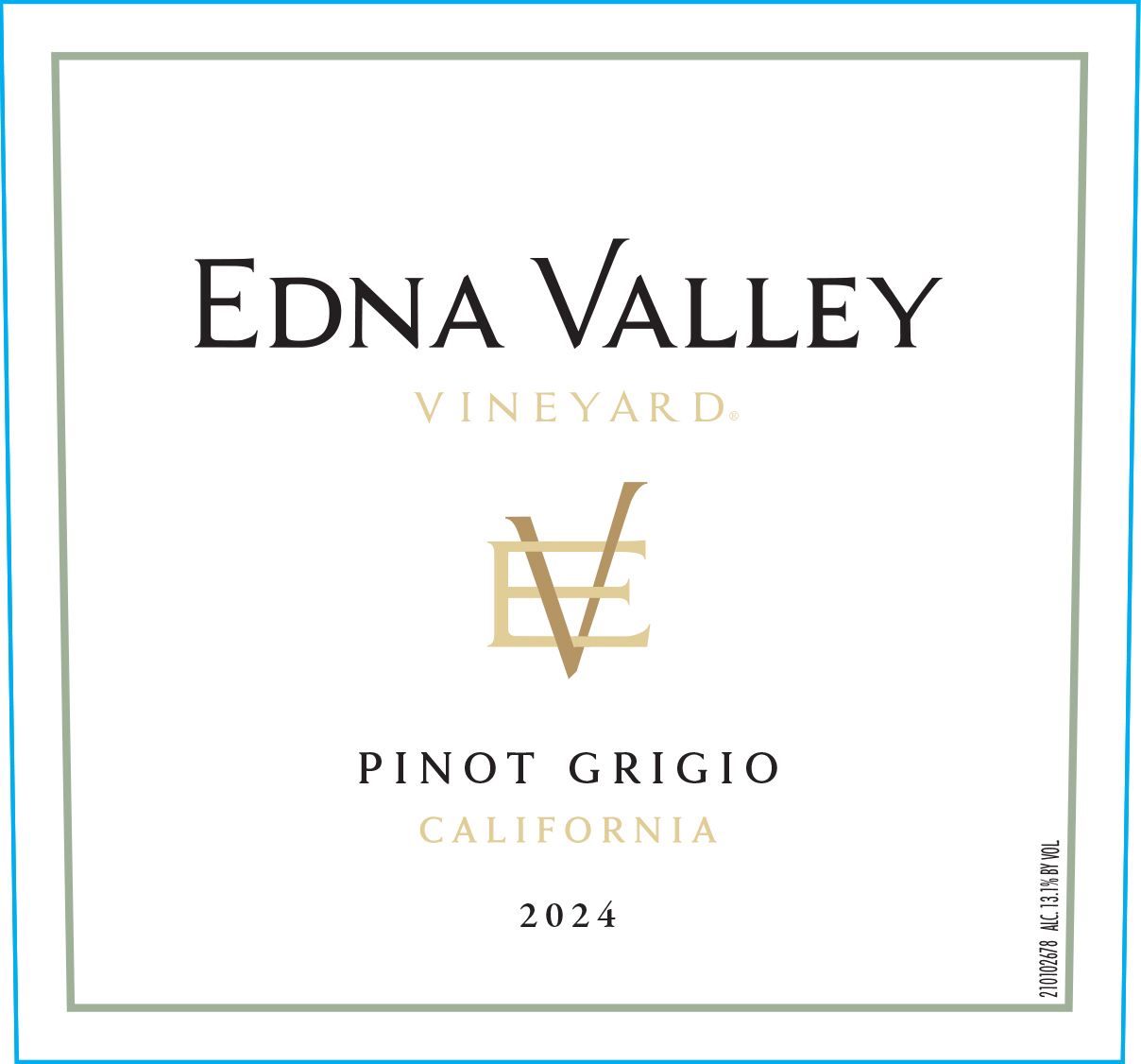 TABC label artwork for Edna Valley Vineyard Pinot Grigio California