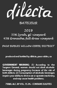 TABC label artwork for Dilecta Bateleur Red Wine