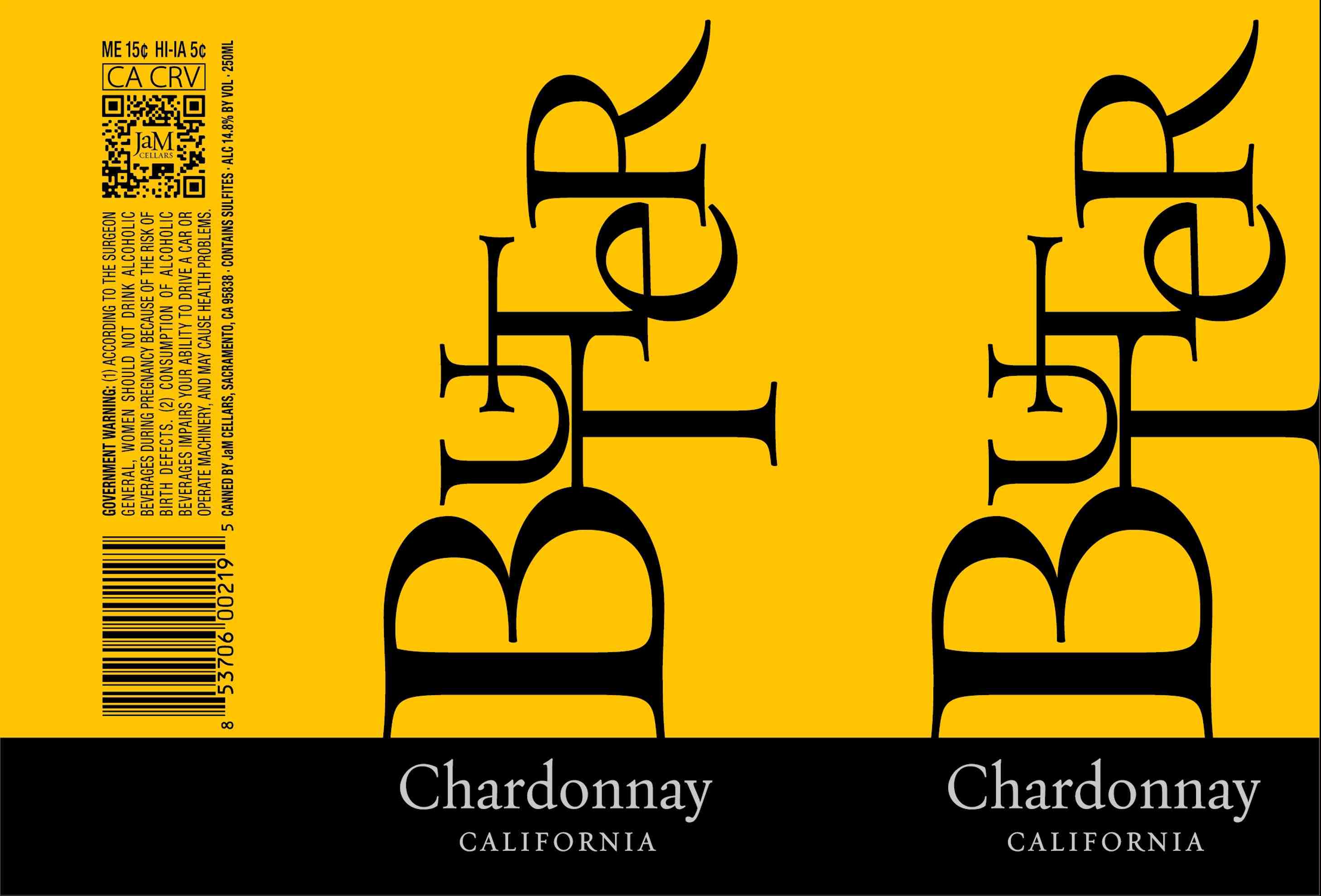 TABC label artwork for Butter Chardonnay California (CANS)