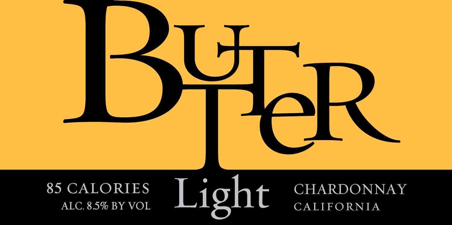 TABC label artwork for Butter Light Chardonnay California