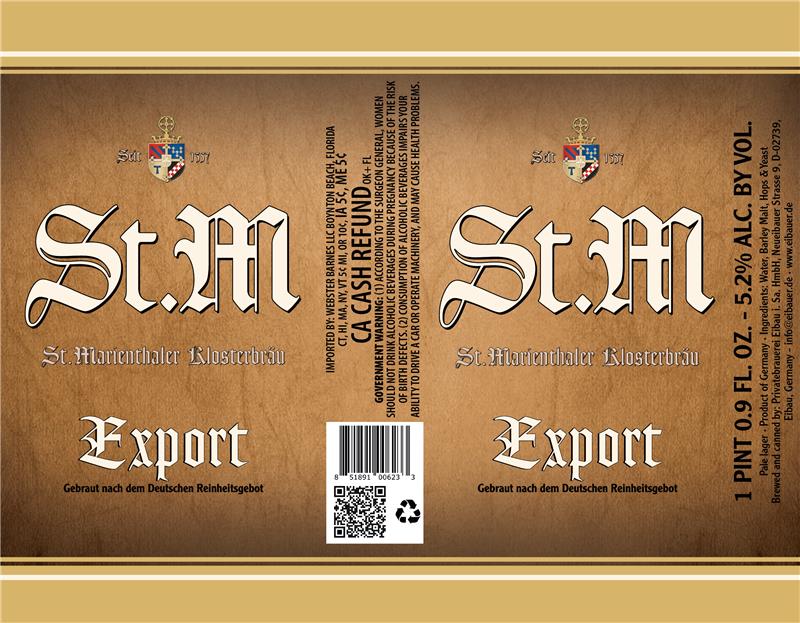 TABC label artwork for St M Export Lager