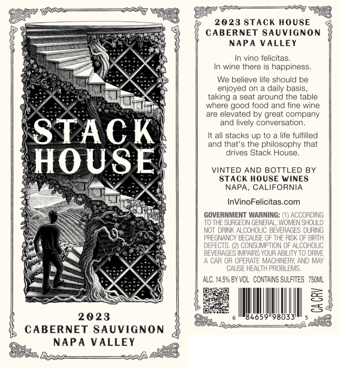 TABC label artwork for Stack House Cabernet Sauvignon Napa Valley
