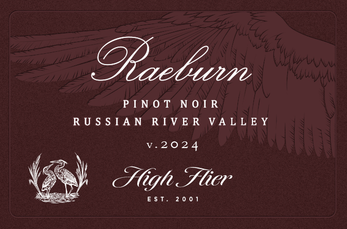 TABC label artwork for RAEBURN HIGH FLIER PINOT NOIR