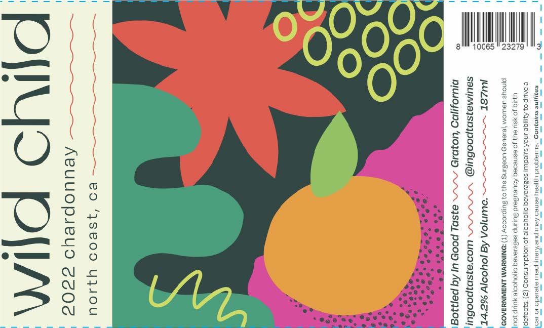 TABC label artwork for WILD CHILD CHARDONNAY