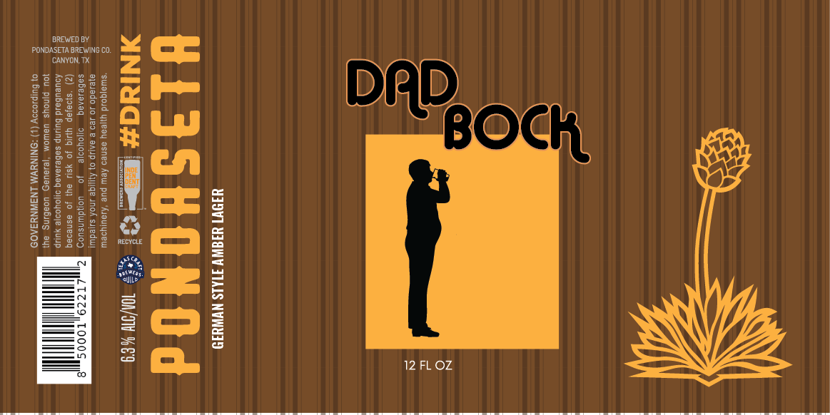 TABC label artwork for Dad Bock