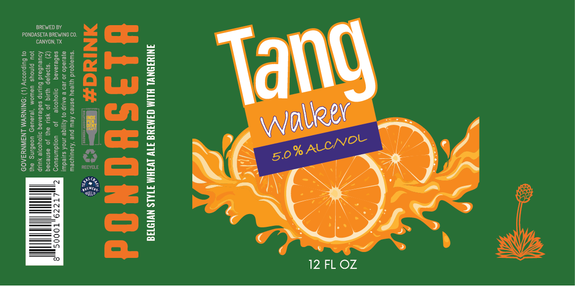 TABC label artwork for Tang Walker