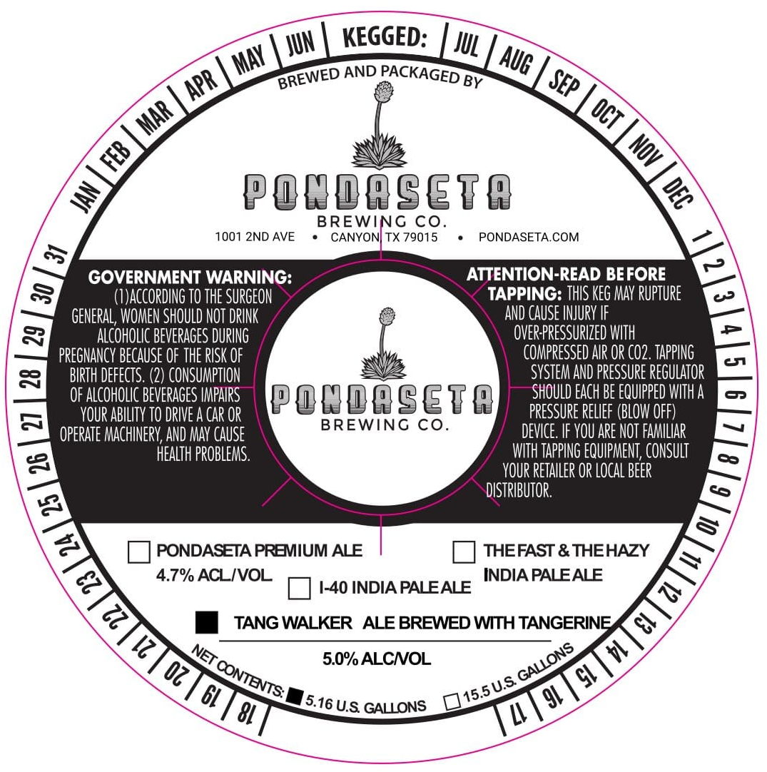 TABC label artwork for Tang Walker