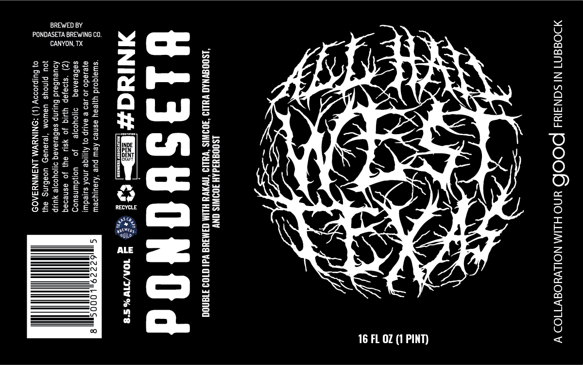 TABC label artwork for All Hail West Texas